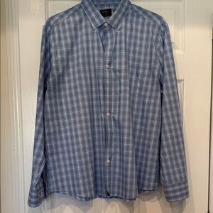UNTUCKit Men's Blue Plaid Casual Shirt - Regular Fit